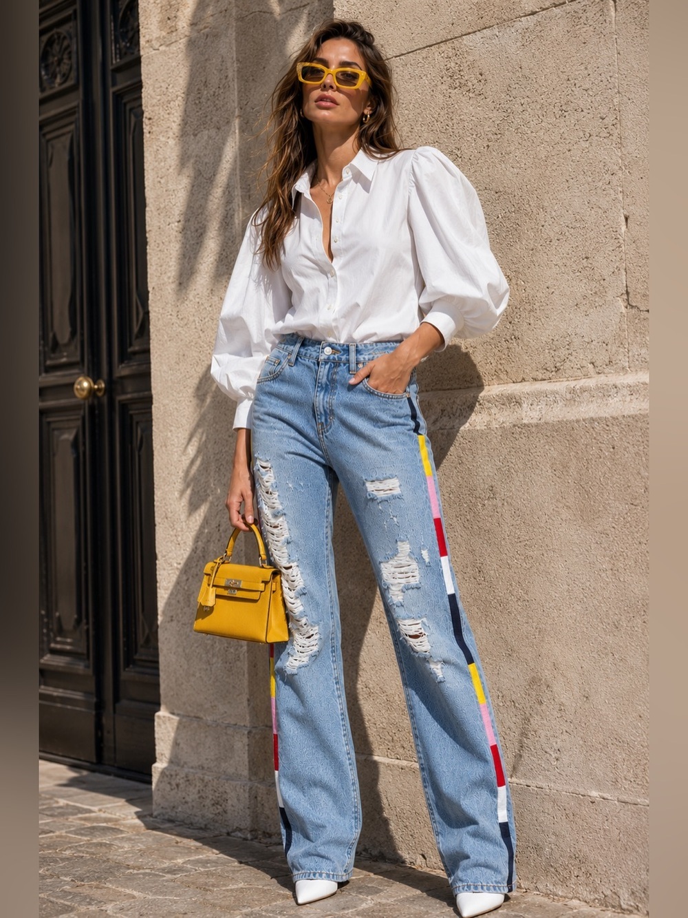 FWRD Revolve P_Jean High-Waist Jeans NWT Size 25 Retail $375 Made in Italy